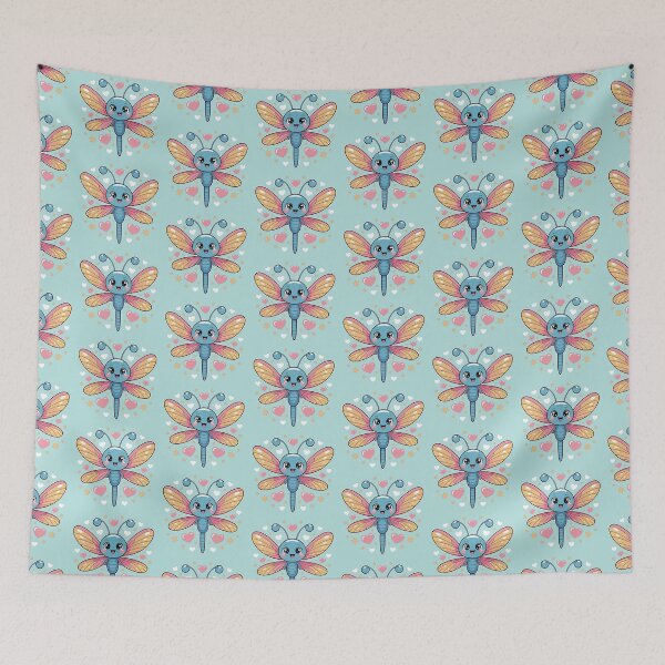 Item preview, Happy Dragonfly Cartoon – Cute Nature Character Art designed and sold by Royalsticker.