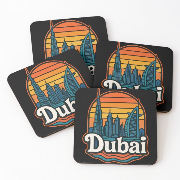 Item preview, Dubai United Arab Emirates Retro Trippy Travel designed and sold by TomFrontierArt.