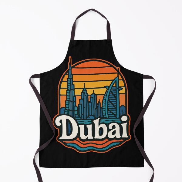 Item preview, Dubai United Arab Emirates Retro Trippy Travel designed and sold by TomFrontierArt.