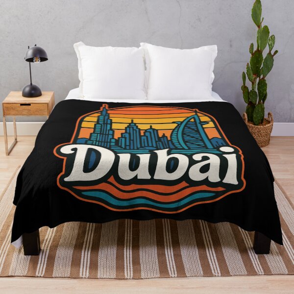 Item preview, Dubai United Arab Emirates Retro Trippy Travel designed and sold by TomFrontierArt.