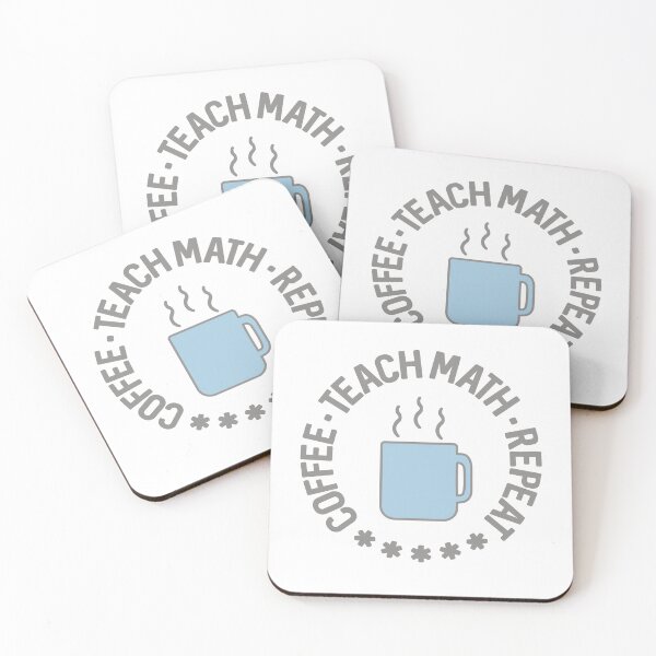 Item preview, Coffee Teach Math Repeat circle designed and sold by Think4Prints.