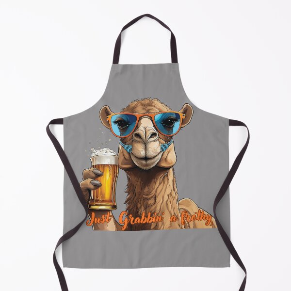 Item preview, Funny Camel Just Grabbin' a Frothy: Funny Camel Enjoying a Beer – Comedy Camel Drinking T-Shirt designed and sold by Grang Art Artistic Designs.