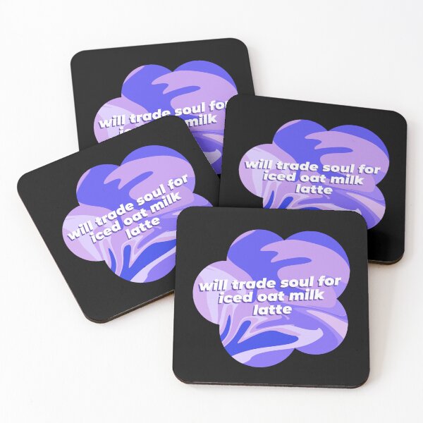 Item preview, will trade soul for iced oat milk latte  designed and sold by stickysyd.