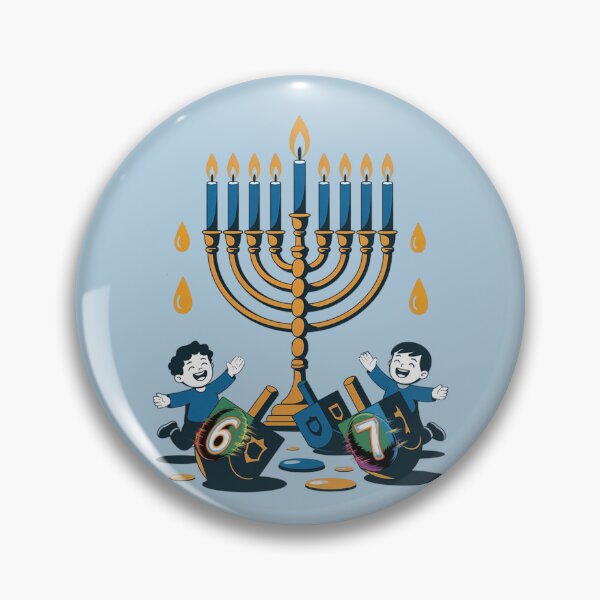 Item preview, Happy Hanukkah 67 Fun – Dreidel 67 Illustration.  Cute Jewish Holiday Art designed and sold by Tomasz  Siennicki.