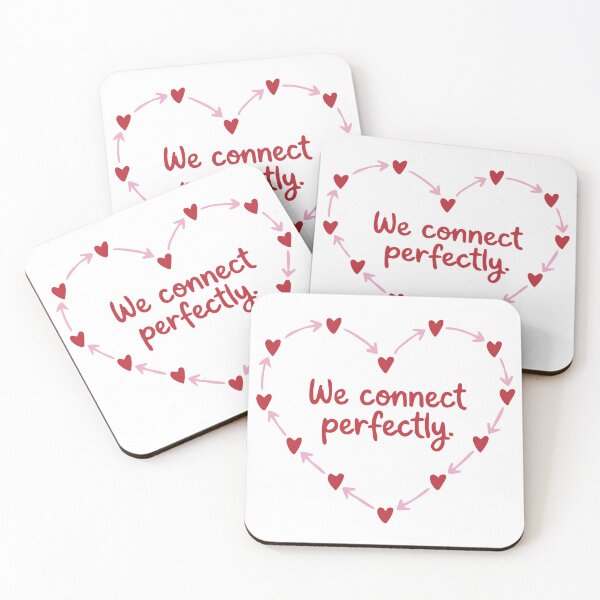 Item preview, We Connect Perfectly Heart Arrows Relationship designed and sold by Lora Art.
