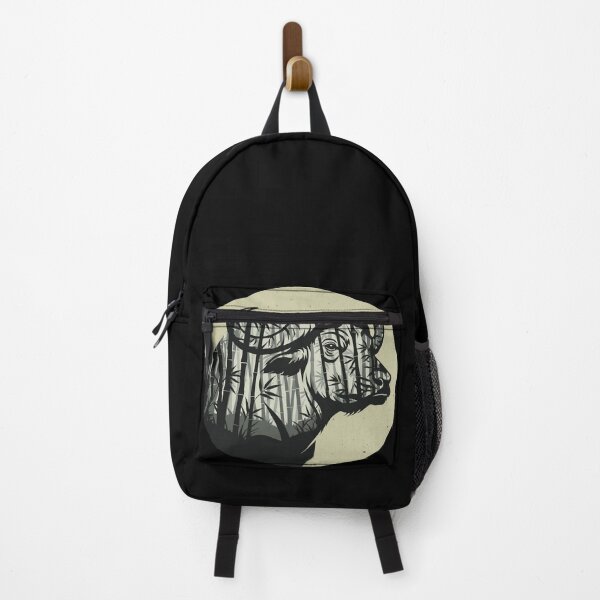 Item preview, Black and White Buffalo Bamboo Forest Double Exposure designed and sold by CANDO ART STORE.