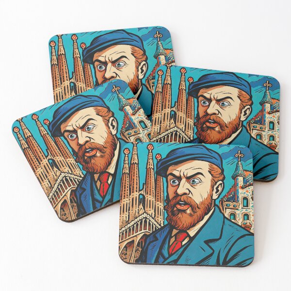 Item preview, Antoni Gaudí portrait | Comics style - Cartoon designed and sold by ComicsFactory.
