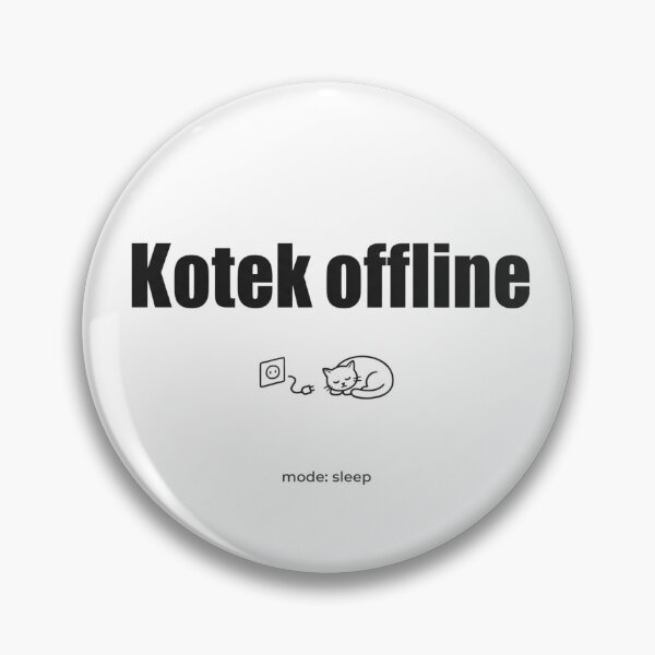 Item preview, Kotek Offline Mode: Sleep – Cute Offline Cat Design designed and sold by PunchText designs.
