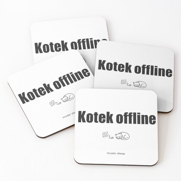 Item preview, Kotek Offline Mode: Sleep – Cute Offline Cat Design designed and sold by PunchText designs.