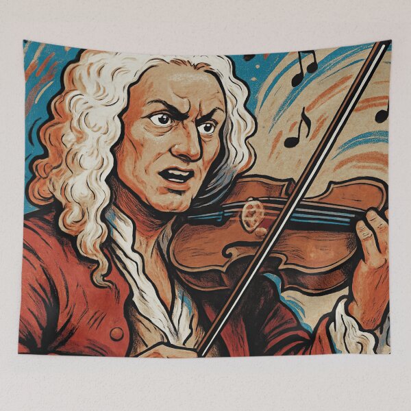 Artikelvorschau, Antonio Vivaldi, Musiker | Comic-Stil – Cartoon entworfen und verkauft von ComicsFactory.