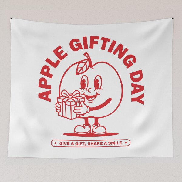 Item preview, Apple Gifting Day Cute Mascot Character designed and sold by Lora Art.