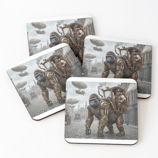 Item preview, The Steampunk Gorilla and the Victorian Traveler. designed and sold by interocitore.