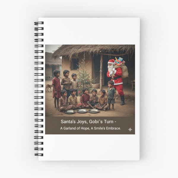 Item preview, Santa's Joyful Visit to a Village: Sharing Hope and Happiness | designed and sold by Satpura punti baba .