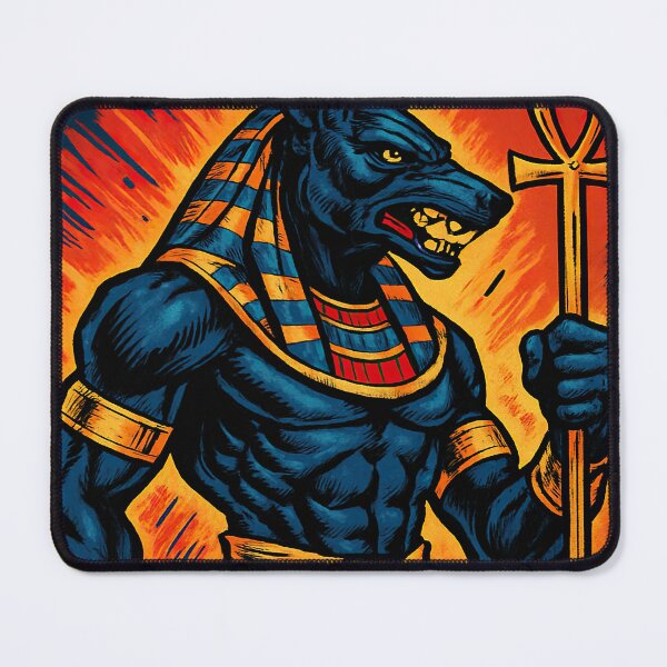 Item preview, Anubis, Egyptian underworld god, canine black head | Comics style - Cartoon designed and sold by ComicsFactory.