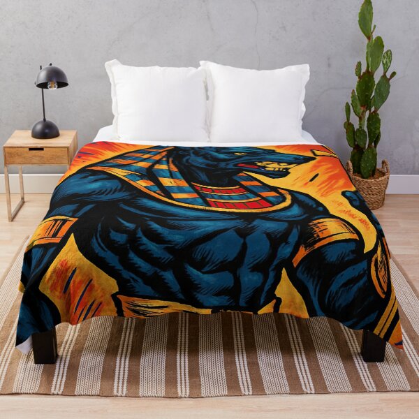Item preview, Anubis, Egyptian underworld god, canine black head | Comics style - Cartoon designed and sold by ComicsFactory.