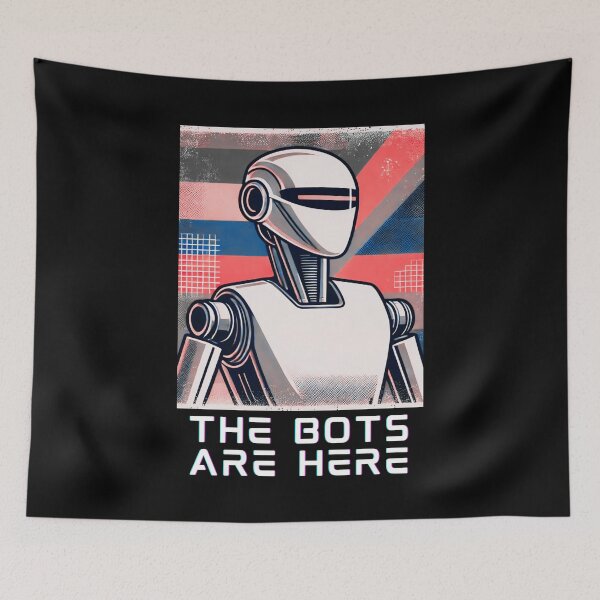 Item preview, humanoid robot art designed and sold by TEEJAMBOREE.