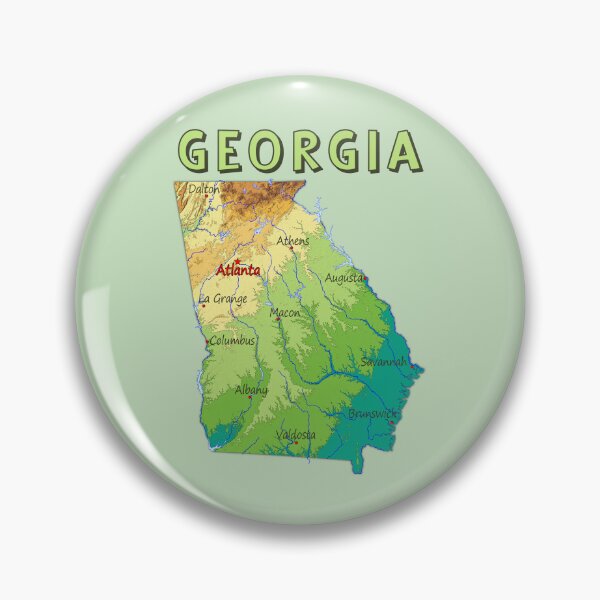 Item preview, Vibrant Georgia State Relief Map – Atlanta & Major Cities T-Shirt designed and sold by mashmosh.