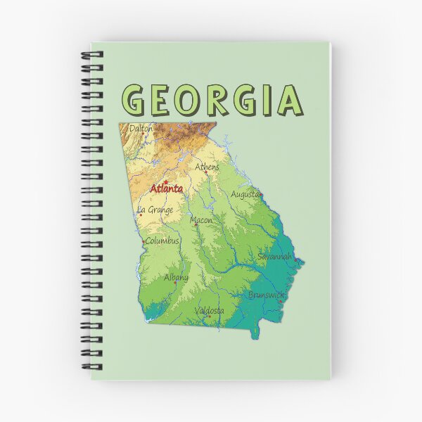 Item preview, Vibrant Georgia State Relief Map – Atlanta & Major Cities T-Shirt designed and sold by mashmosh.