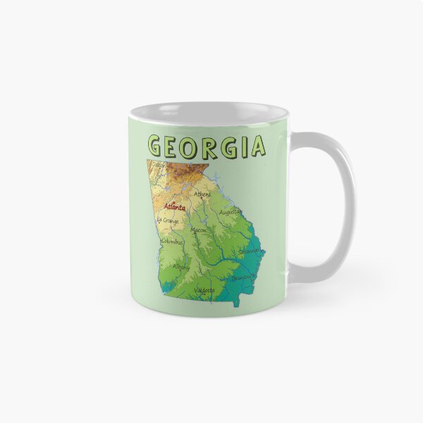 Item preview, Vibrant Georgia State Relief Map – Atlanta & Major Cities T-Shirt designed and sold by mashmosh.