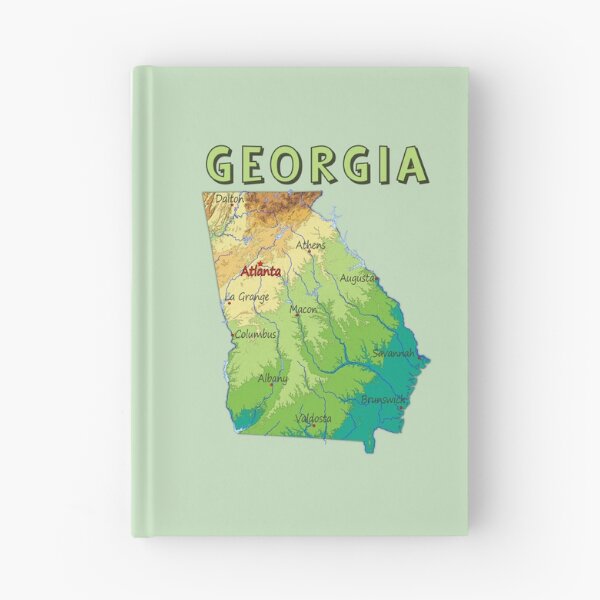 Item preview, Vibrant Georgia State Relief Map – Atlanta & Major Cities T-Shirt designed and sold by mashmosh.
