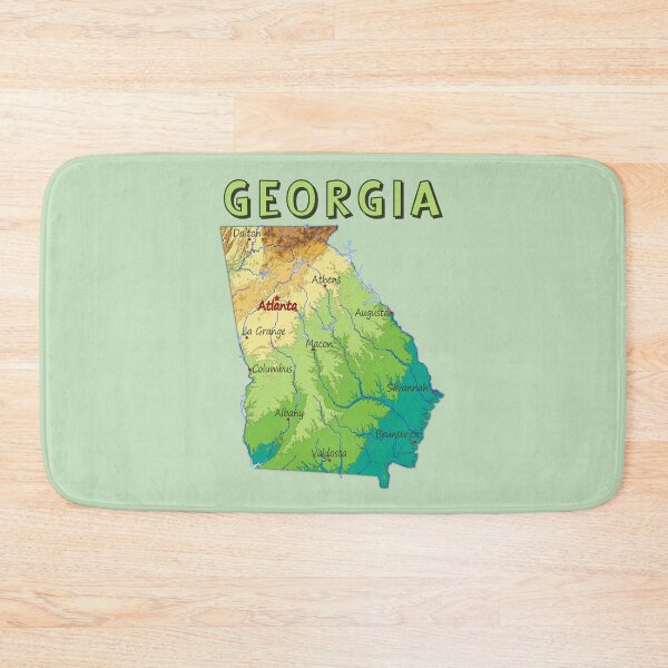 Item preview, Vibrant Georgia State Relief Map – Atlanta & Major Cities T-Shirt designed and sold by mashmosh.