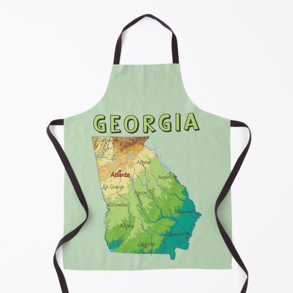 Item preview, Vibrant Georgia State Relief Map – Atlanta & Major Cities T-Shirt designed and sold by mashmosh.