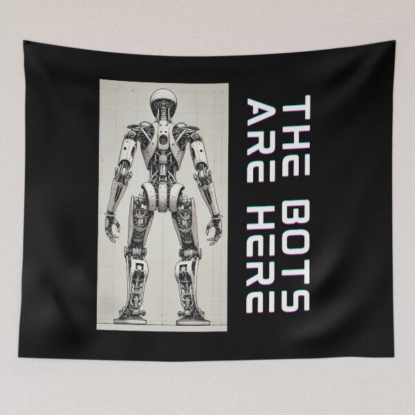 Item preview, humanoid robot art designed and sold by TEEJAMBOREE.
