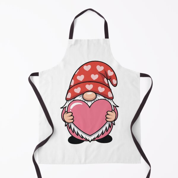 Item preview, Cute Valentine Gnome Holding Pink Heart designed and sold by Lora Art.