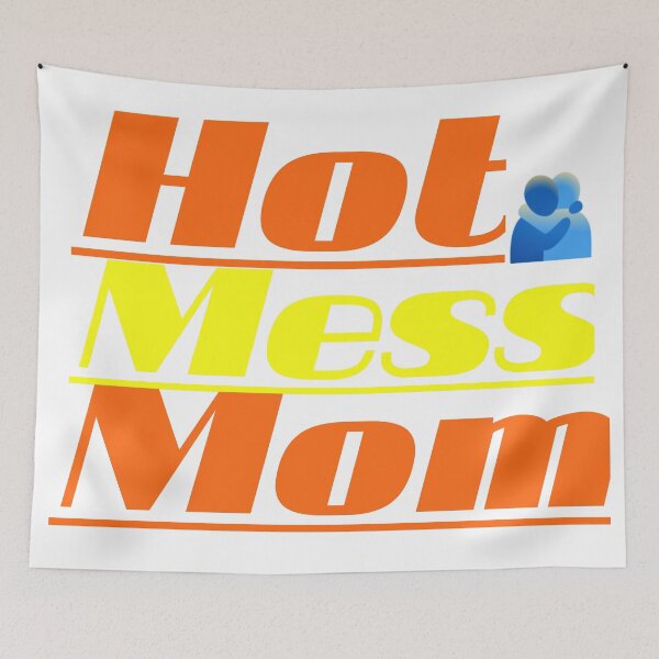 Item preview, Hot Mess Mom Funny Hugging Quote T-Shirt Design designed and sold by Faali950.