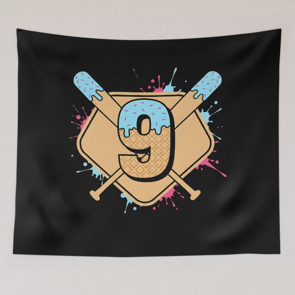 Item preview, Baseball 9 Year Old Ice Cream Drip 9th Birthday Boy Number 9 designed and sold by clothesy7.