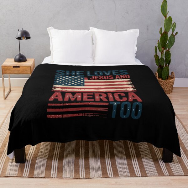 Item preview, She Loves Jesus And America Too 4th of July Meme designed and sold by TijanaARTSt88.