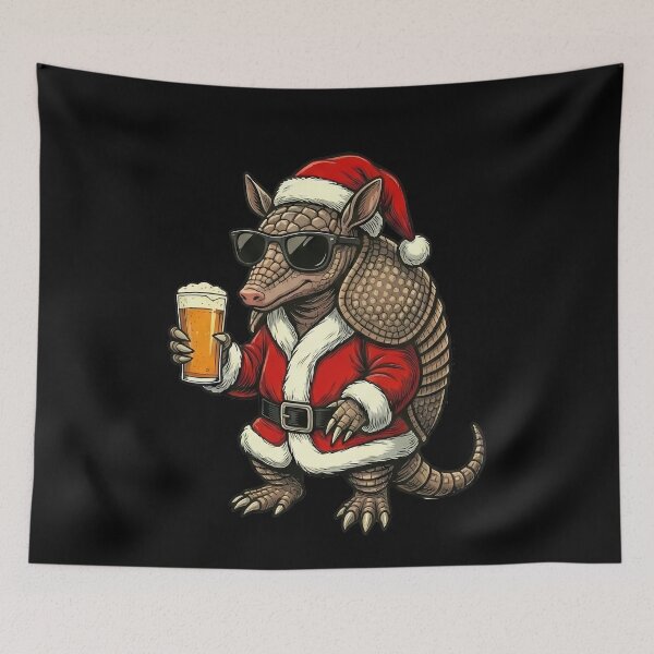 Item preview, Festive Armadillo Santa Sunglasses Beer designed and sold by k3rstman1.