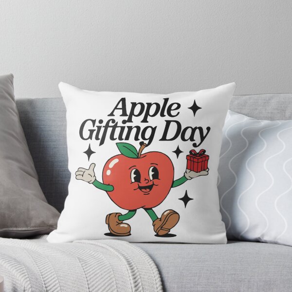 Item preview, Apple Gifting Day Retro Cartoon Mascot designed and sold by Lora Art.