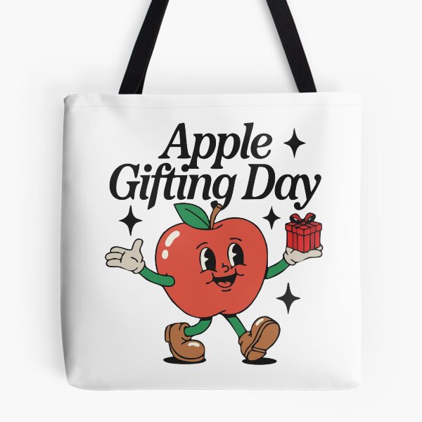 Item preview, Apple Gifting Day Retro Cartoon Mascot designed and sold by Lora Art.