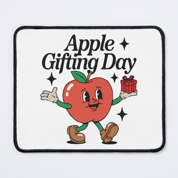 Item preview, Apple Gifting Day Retro Cartoon Mascot designed and sold by Lora Art.