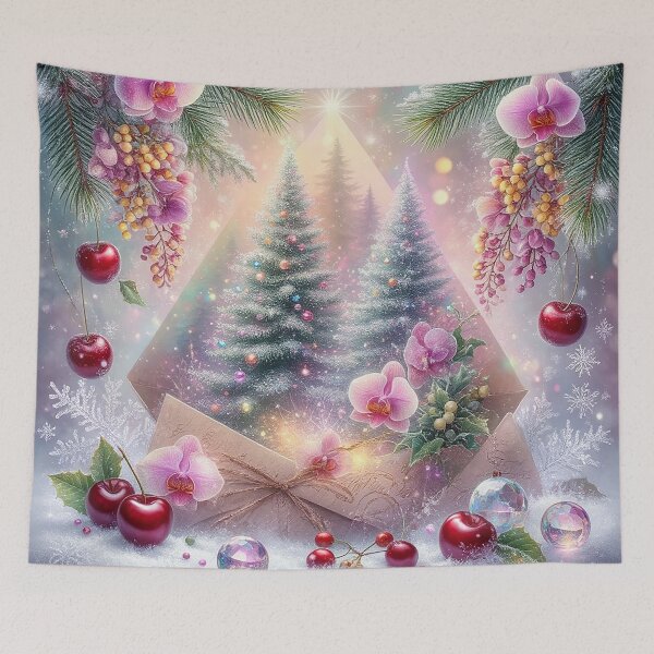 Item preview, Magical Christmas Envelope – Winter Fantasy Trees & Orchids designed and sold by AmetistLight.