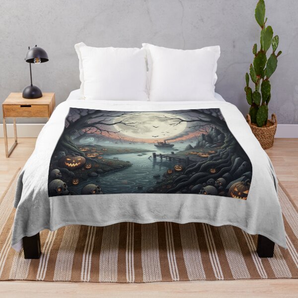 Item preview, Moonlit Halloween River Voyage designed and sold by Krfto.