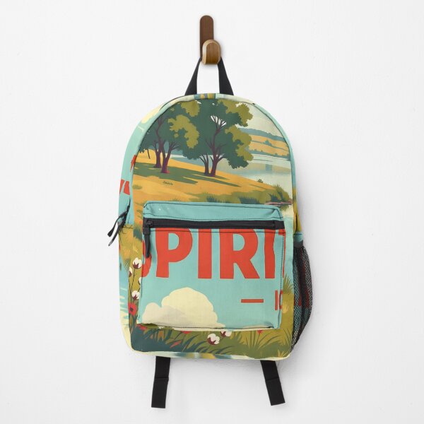 Item preview, Spirit Lake, Iowa, USA: Vintage-Style Painterly Travel Poster designed and sold by LSVart.