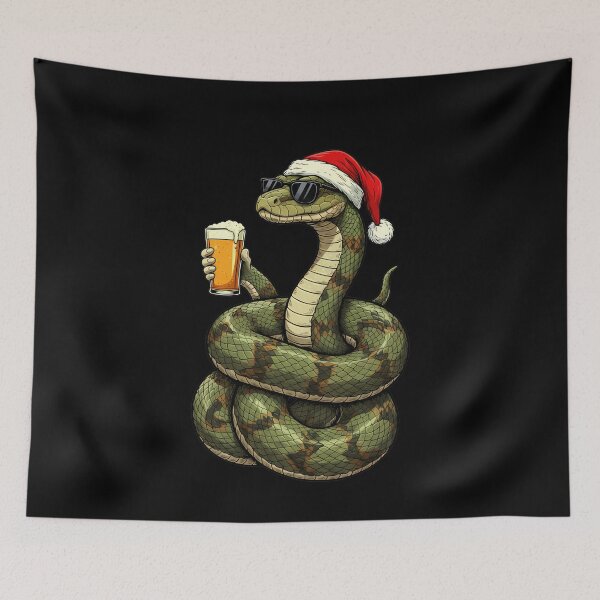 Item preview, Cool Santa Snake Drinking Beer Christmas Party designed and sold by k3rstman1.