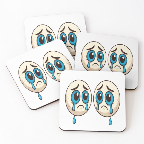 Item preview, Two Blue Sad Eyes with Tears – Emotional Cute Illustration designed and sold by Diamond-C.