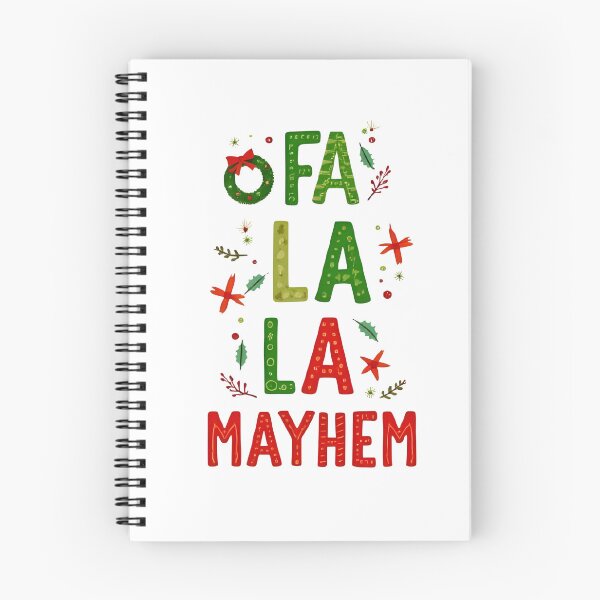 Item preview, Fa La La La Mayhem – Funny Christmas Carol Chaos Typography designed and sold by MiszungART.