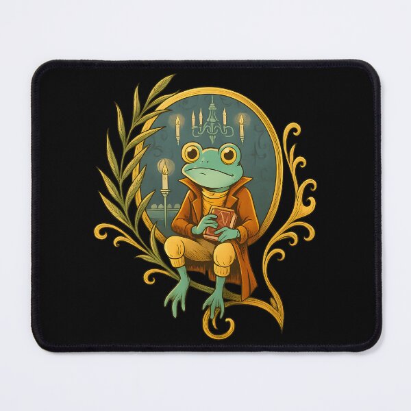 Item preview, Victorian Frog Scholar Vintage Book Lover Amphibian Aesthetic Artwork Design designed and sold by DrawHandArt.
