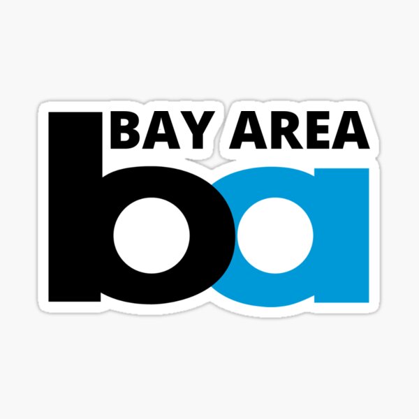 Classic Bay Area Logo Design - Bay Area Pride - Sticker