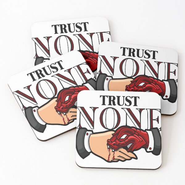 Item preview, Trust None – Snake Handshake Dark Art | Betrayal & Deception Graphic Design designed and sold by Rogue Heart Collective™.