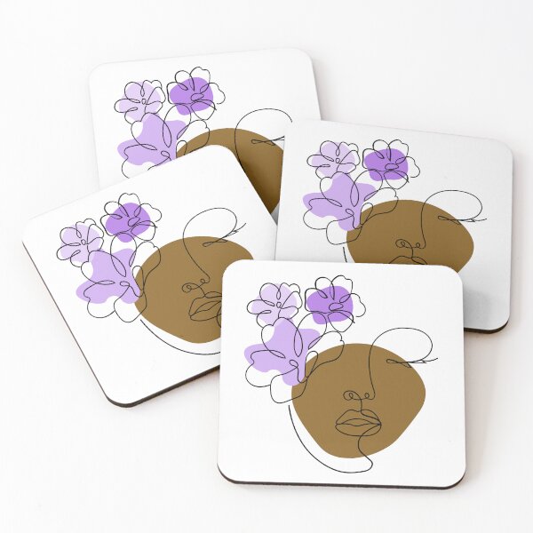 Item preview, Pretty Woman's Face With Flowers Roundhouse drawing designed and sold by Embers & Incense Co..