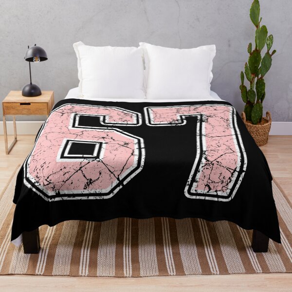 Item preview, Pink And White Number 67 Jersey Player Uniform 67 Fan designed and sold by gladysenglish.