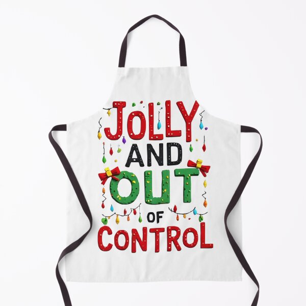Item preview, Jolly and Out of Control – Wild Funny Christmas Chaos Quote designed and sold by MiszungART.