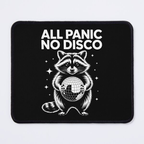 Item preview, Funny Mental Health Meme Disco Ball Raccoon designed and sold by RipleMalphite.