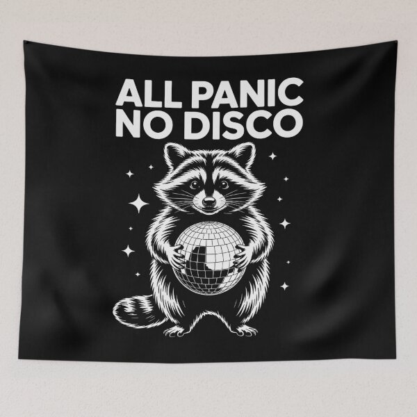 Item preview, Funny Mental Health Meme Disco Ball Raccoon designed and sold by RipleMalphite.
