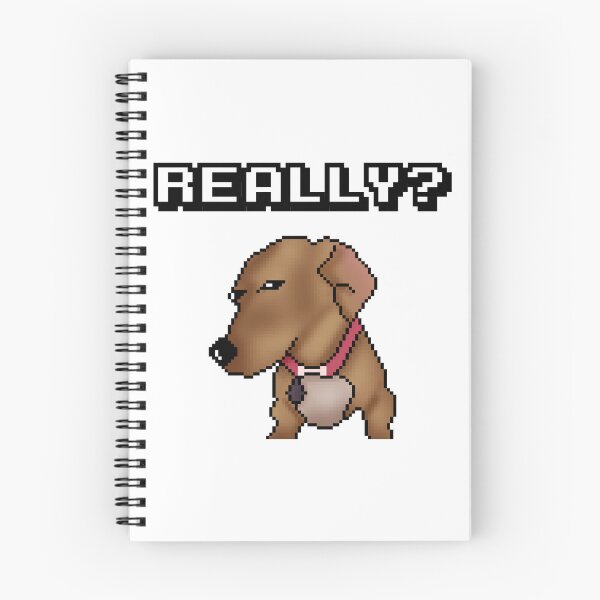 Item preview, Pixel Dog Reaction Meme – “Really?” Funny Suspicious Pet Expression Art designed and sold by Melivo-Pixel.